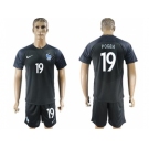 France #19 Pogba Away Soccer Country Jersey