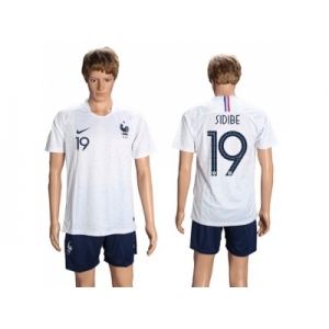 France #19 Sidibe Away Soccer Country Jersey