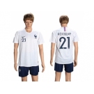 France #21 Koscielny Away Soccer Country Jersey