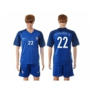 France #22 Schneiderlin Blue Soccer Country Jersey