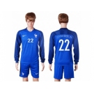 France #22 Schneiderlin Home Long Sleeves Soccer Country Jersey