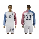 France #23 Costil Away Long Sleeves Soccer Country Jersey