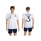 France #3 Kimembe Away Soccer Country Jersey