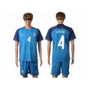 France #4 Varane Home Soccer Country Jersey
