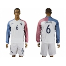 France #6 Cabaye Away Long Sleeves Soccer Country Jersey
