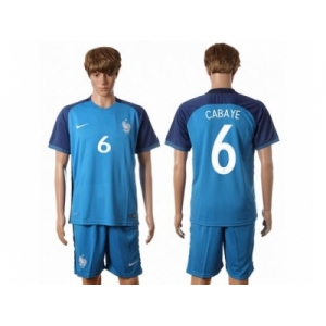 France #6 Cabaye Home Soccer Country Jersey