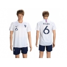 France #6 Pogba Away Soccer Country Jersey