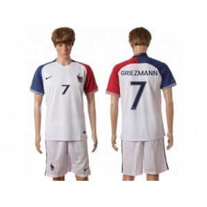France #7 Griezmann Away Soccer Country Jersey2
