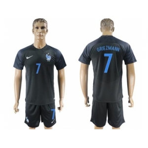 France #7 Griezmann Away Soccer Country Jersey