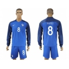 France #8 Payet Home Long Sleeves Soccer Country Jersey