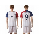 France #9 Giroud Away Soccer Country Jersey1