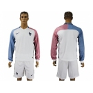 France Blank Away Long Sleeves Soccer Country Jersey
