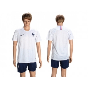 France Blank Away Soccer Country Jersey