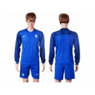 France Blank Home Long Sleeves Soccer Country Jersey