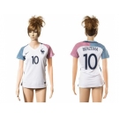 Women France #10 Benzema Away Away Soccer Country Jersey