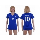 Women France #10 Benzema Home Soccer Country Jersey1