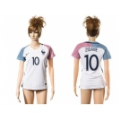 Women France #10 Zidane Away Away Soccer Country Jersey