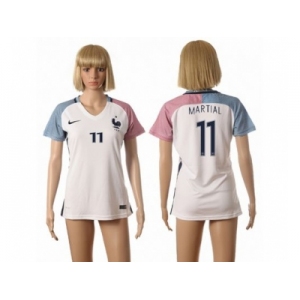 Women France #11 Martial Away Away Soccer Country Jersey