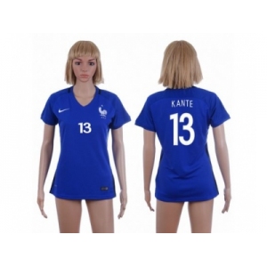 Women France #13 Kante Home Soccer Country Jersey1