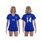 Women France #14 Matuidi Home Soccer Country Jersey1