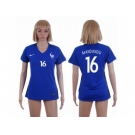 Women France #16 Mandanda Home Soccer Country Jersey1