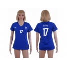 Women France #17 Digne Home Soccer Country Jersey1