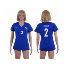 Women France #2 Jallet Home Soccer Country Jersey1