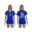 Women France #21 Koscielny Home Soccer Country Jersey1