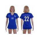 Women France #22 Schneiderlin Home Soccer Country Jersey1