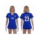 Women France #23 Costil Home Soccer Country Jersey1