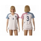 Women France #3 Evra Away Away Soccer Country Jersey