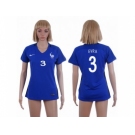 Women France #3 Evra Home Soccer Country Jersey1