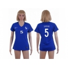 Women France #5 Sakho Home Soccer Country Jersey1