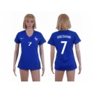 Women France #7 Griezmann Home Soccer Country Jersey1