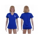 Women France Blank Home Soccer Country Jersey1