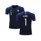 France #1 Lloris Home Kid Soccer Country Jersey