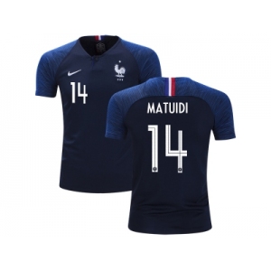 France #14 Matuidi Home Kid Soccer Country Jersey
