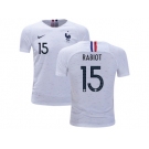 France #15 Rabiot Away Kid Soccer Country Jersey