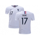 France #17 Digne Away Kid Soccer Country Jersey