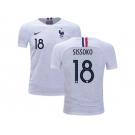 France #18 Sissoko Away Kid Soccer Country Jersey