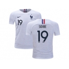 France #19 Sidibe Away Kid Soccer Country Jersey