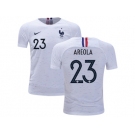 France #23 Areola Away Kid Soccer Country Jersey