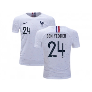 France #24 Ben Yedder Away Kid Soccer Country Jersey