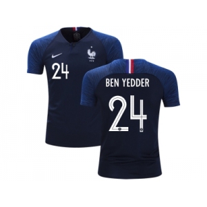 France #24 Ben Yedder Home Kid Soccer Country Jersey