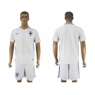 Finland Blank Home Soccer Country Jersey
