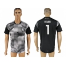 Germany #1 Neuer Black Soccer Country Jersey