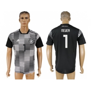 Germany #1 Neuer Black Soccer Country Jersey