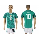 Germany #10 Ozil Away Soccer Country Jersey