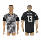 Germany #13 Muller Black Soccer Country Jersey