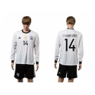 Germany #14 Champions White Home Long Sleeves Soccer Country Jersey